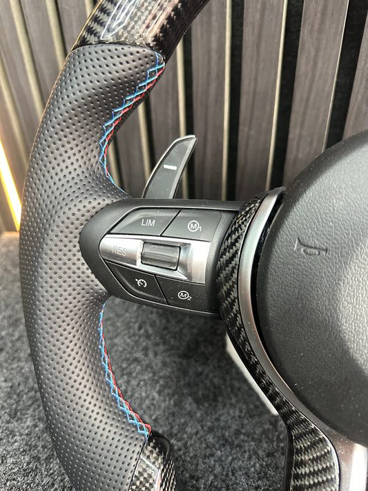 BMW FX Carbon LED flat bottom steering wheel
